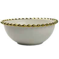 SALATERKA PORCELANOWA 20CM  ZŁOTA PERŁA ZD9703