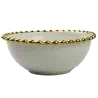 SALATERKA PORCELANOWA 20CM  ZŁOTA PERŁA ZD9703