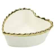 SALATERKA PORCELANA 12CM SERCE ZŁOTA PERŁA ZD9615