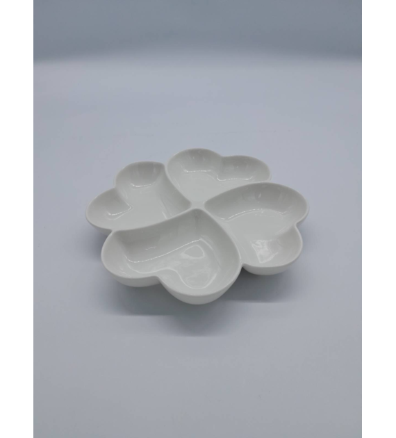 PÓŁMISEK CZTERODZIELNY PORCELANOWY 20CM ZD20201