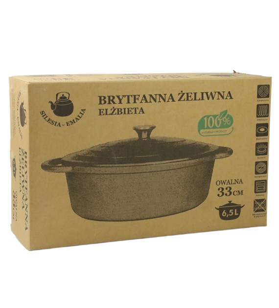 BRYTFANNA ŻELIWNA 33CM ELŻBIETA SE05