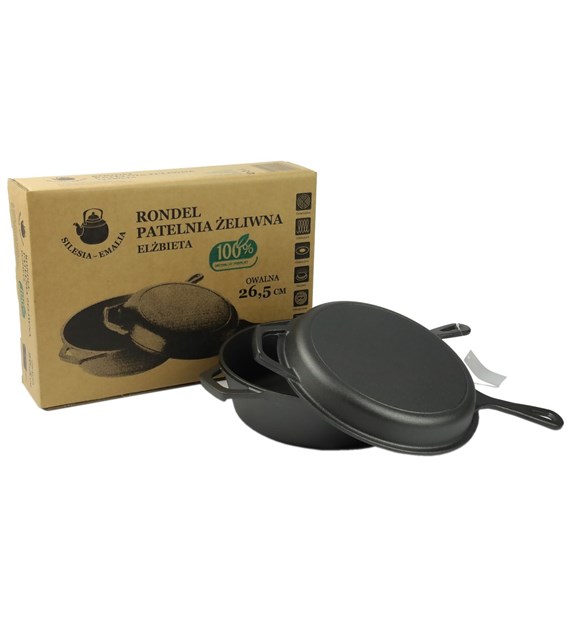 RONDEL/PATELNIA ŻELIWNA ELŻBIETA 26,5CM SED265