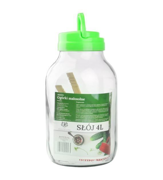 SŁÓJ 4L ZE SZCZYPCAMI I NAKRĘTKA GRATIS