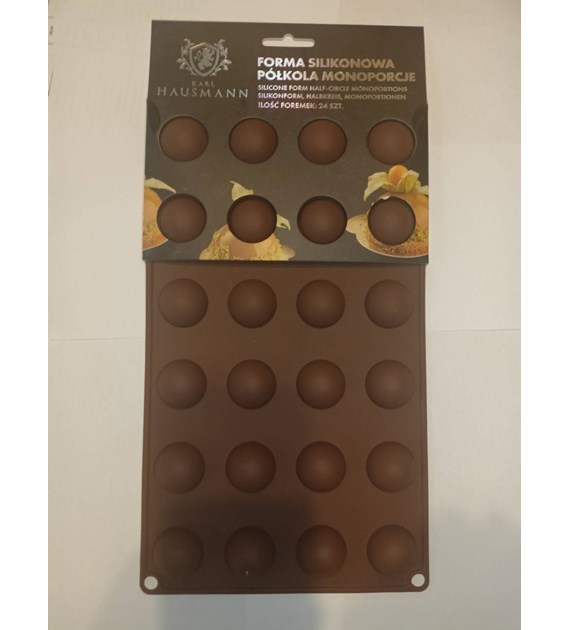 FORMA SILIKONOWA PÓŁKOLA MONOPORCJE 24SZT SI01M015