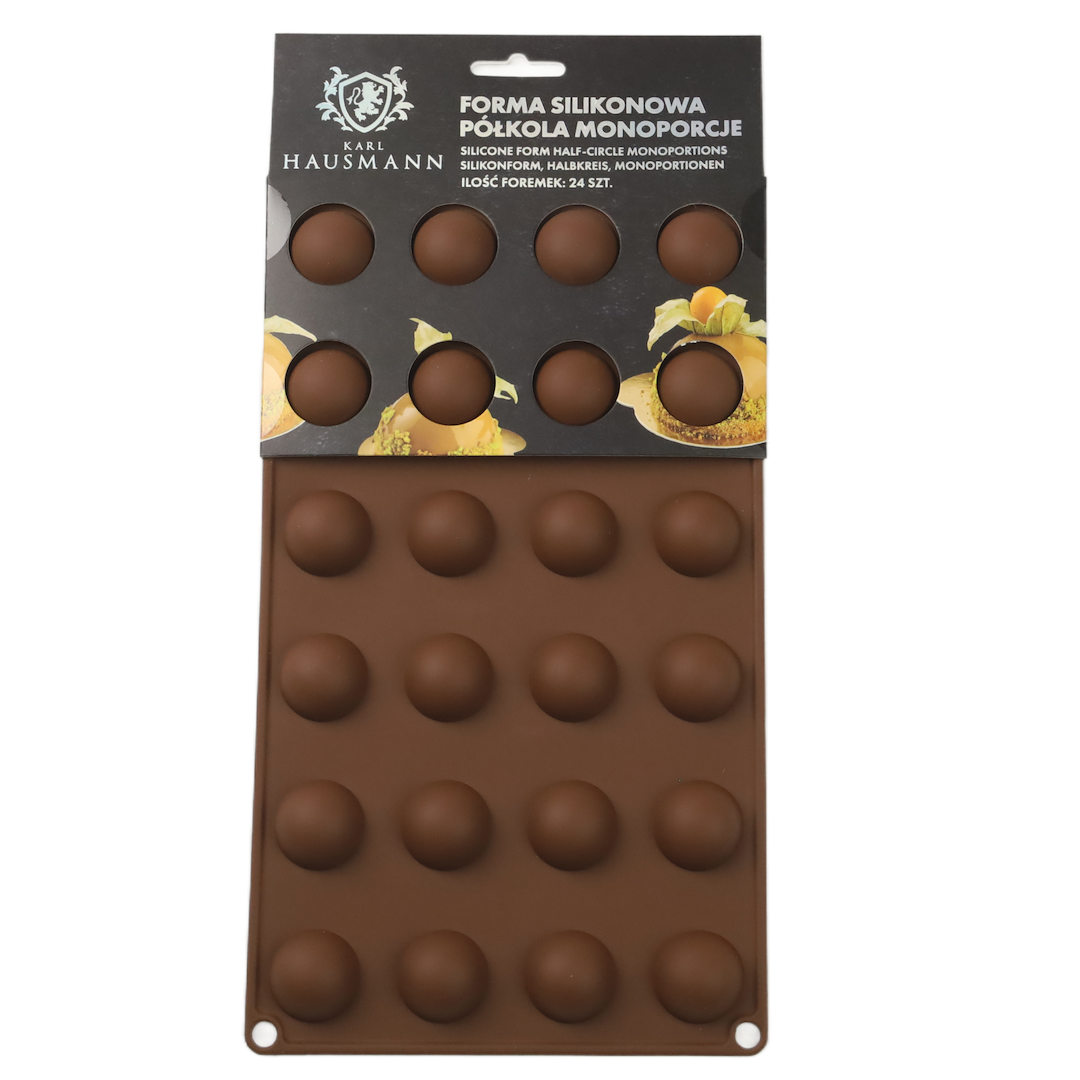 FORMA SILIKONOWA PÓŁKOLA MONOPORCJE 24SZT SI01M015