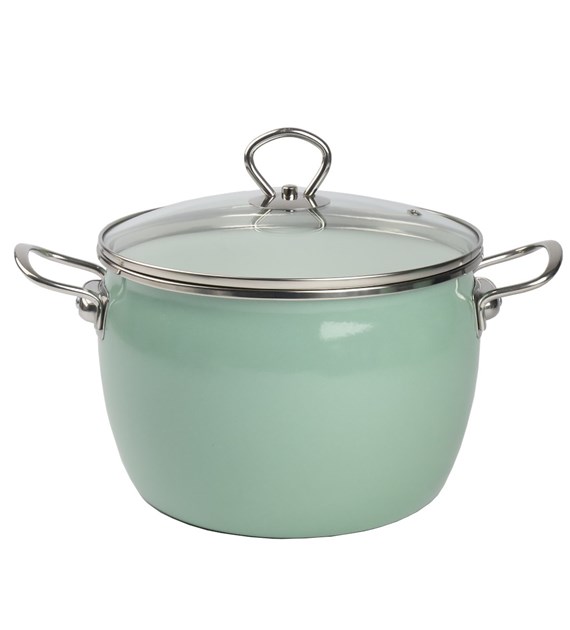 GARNEK EMALIOWANY ZIELONY MARYNA 22CM TT-QX22