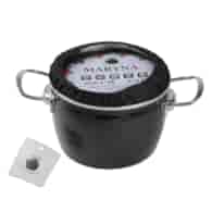 GARNEK EMALIOWANY CZARNY MARYNA 16CM TT-QX16