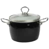 GARNEK EMALIOWANY CZARNY MARYNA 18CM TT-QX18