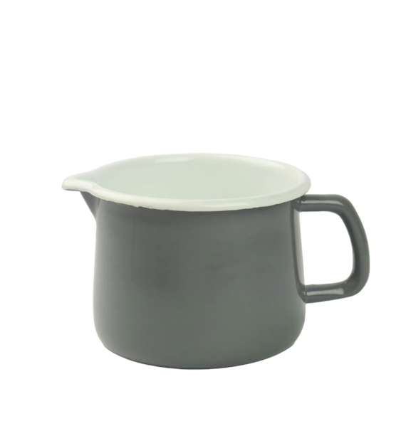 KUBEK EMALIOWANY Z WYLEWKĄ  SZARY 1,7L  TB-TB14