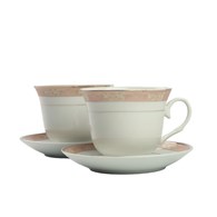 KPL. 2 FILIŻANEK ZE SPODKIEM 250ML ELENA FE-GD06