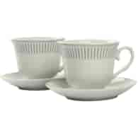 KPL. 2 FILIŻANEK ZE SPODKIEM 250ML DELIA FE-GD07