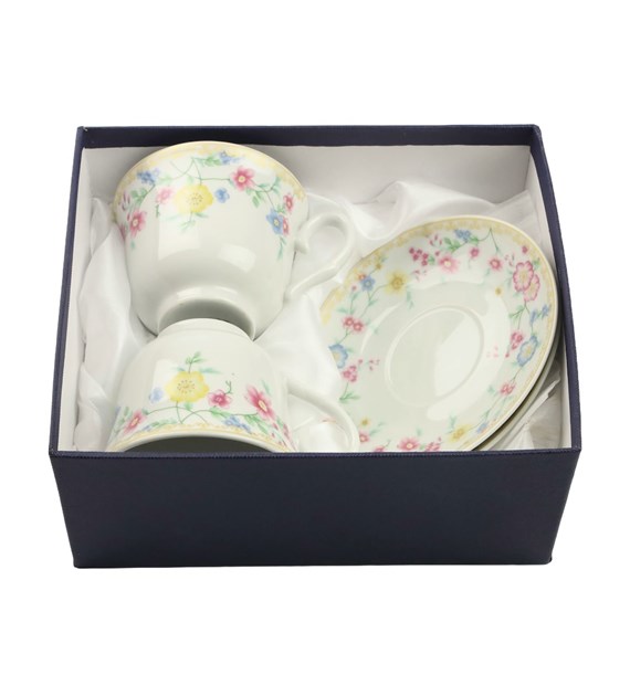 KPL. 2 FILIŻANEK ZE SPODKIEM 250ML IRIS FE-FL01