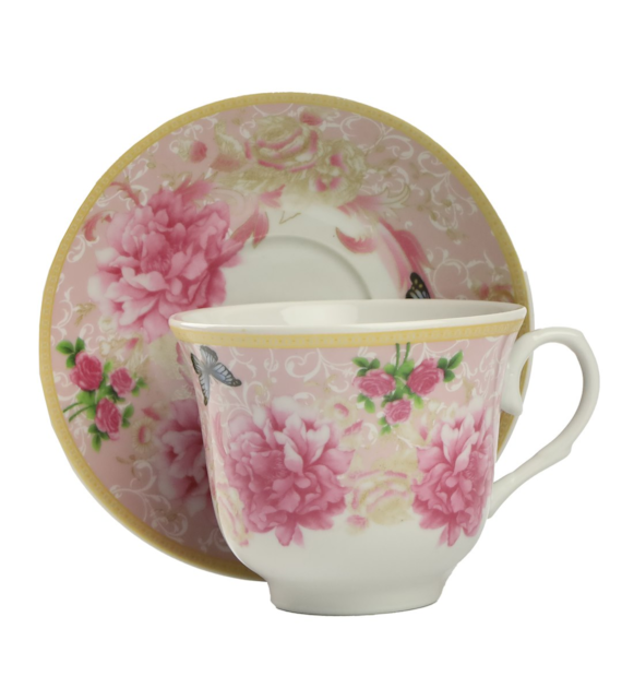 KPL. 2 FILIŻANEK ZE SPODKIEM 250ML COSMEA FE-FL03