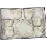 KPL. 6 FILIŻANEK ZE SPODKIEM 250ML IRIS FE-FL01