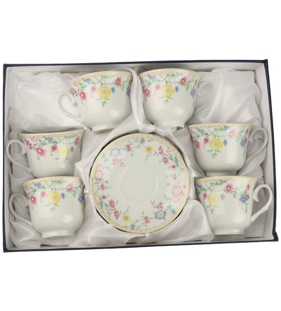 KPL. 6 FILIŻANEK ZE SPODKIEM 250ML IRIS FE-FL01