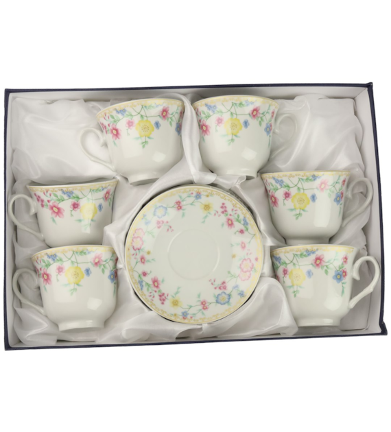 KPL. 6 FILIŻANEK ZE SPODKIEM 250ML IRIS FE-FL01