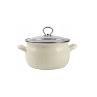 GARNEK EMALIOWANY KREMOWY HELENA 1,9L 16CM ZX16