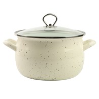 GARNEK EMALIOWANY KREMOWY HELENA 5,5L 22CM ZX22