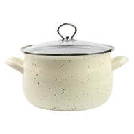 GARNEK EMALIOWANY KREMOWY HELENA 6,5L 24CM ZX24