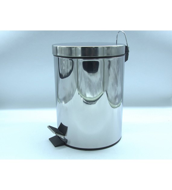 KOSZ NA ŚMIECI 5L METALOWY POŁYSK Z PEDAŁEM W2N