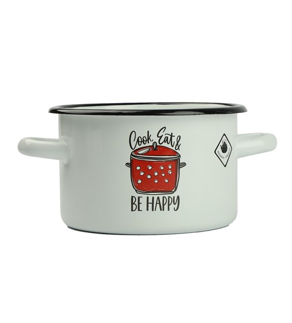 GARNEK ZDOB 2L  BE HAPPY 16CM BEZ POKRYWY VK-1610