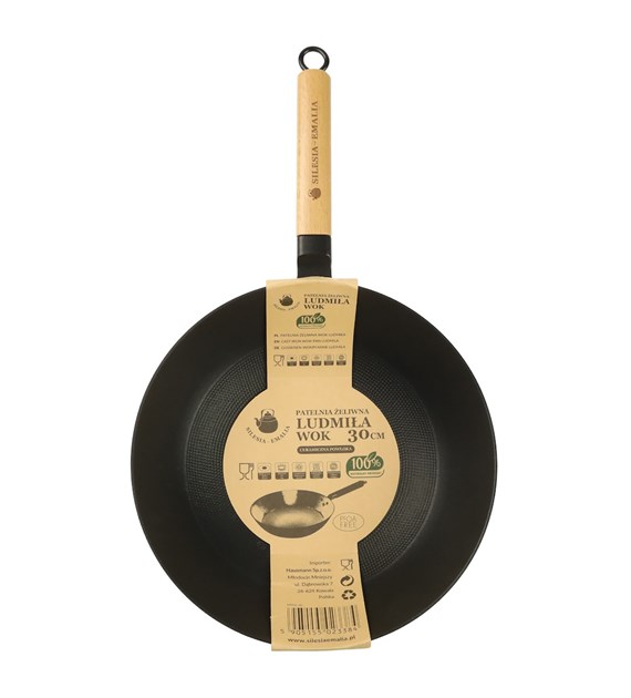 PATELNIA ŻELIWNA WOK LUDMIŁA 30CM MMHC-30