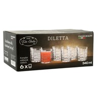KPL 6 SZKLANEK NISKICH 340ML DILETTA LXZS0615-2