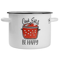 GARNEK ZDOBIONY BE HAPPY 5,5L 22CM B/P VK-1617