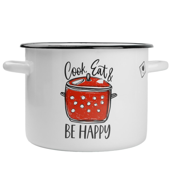 GARNEK ZDOBIONY BE HAPPY 5,5L 22CM B/P VK-1617