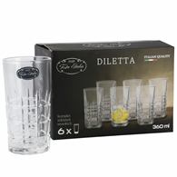 KPL 6 SZKLANEK WYSOKICH 360ML DILETTA LXZS3303