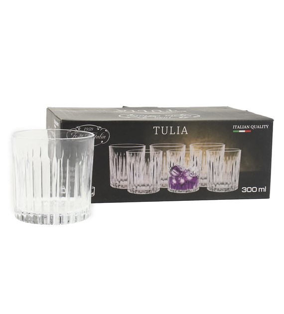 KPL 6 SZKLANEK NISKICH 300ML TULIA LXY9001
