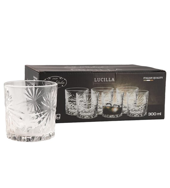 KPL 6 SZKLANEK NISKICH 300ML LUCILLA LXZS3002