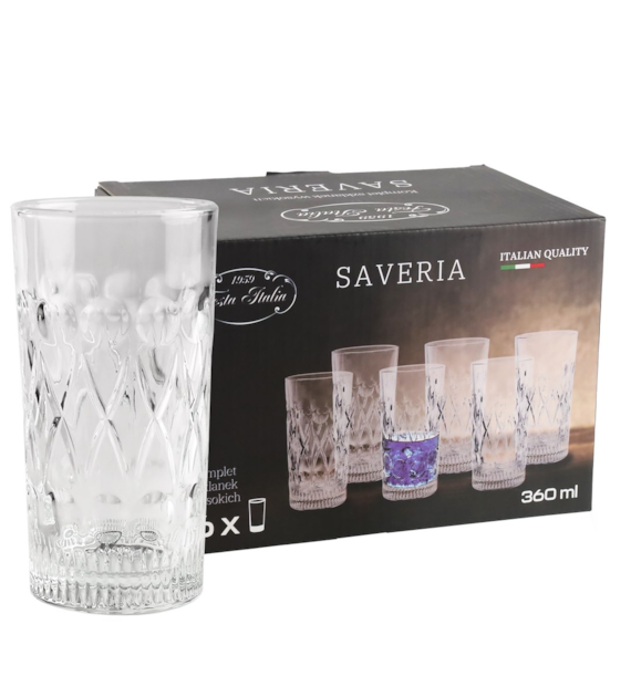 KPL 6 SZKLANEK WYSOKICH 360ML SAVERIA LXZS3306