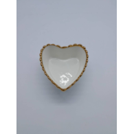 SALATERKA PORCELANA 15CM SERCE ZŁOTA PERŁ ZD9615-1