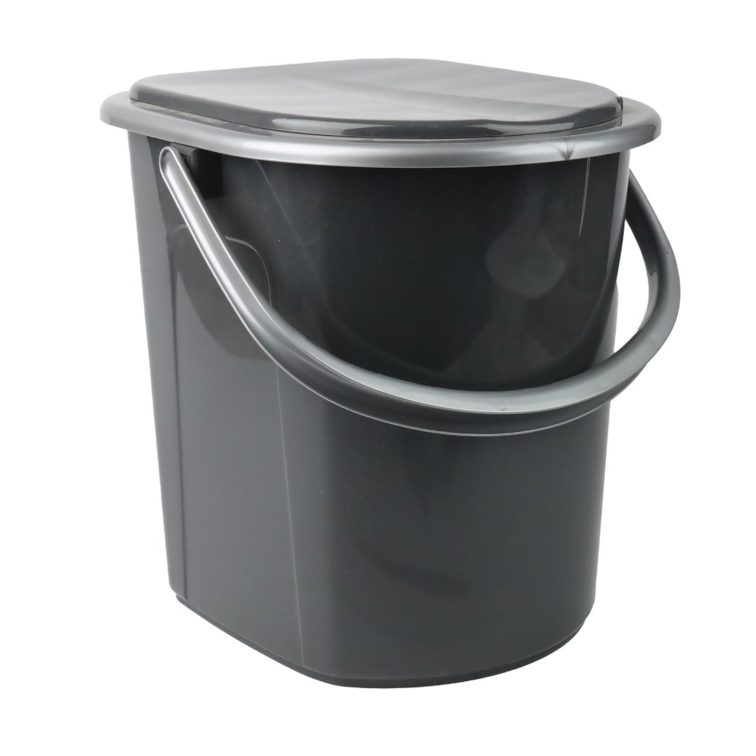 WIADRO WC TOALETA TURYSTYCZNA SZARY 22L VK171096