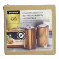 KPL.DREWNIANY MŁYNEK DO PIEPRZU+SOLNICZKA KH-T-1