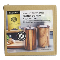 KPL.DREWNIANY MŁYNEK DO PIEPRZU+SOLNICZKA KH-T-1