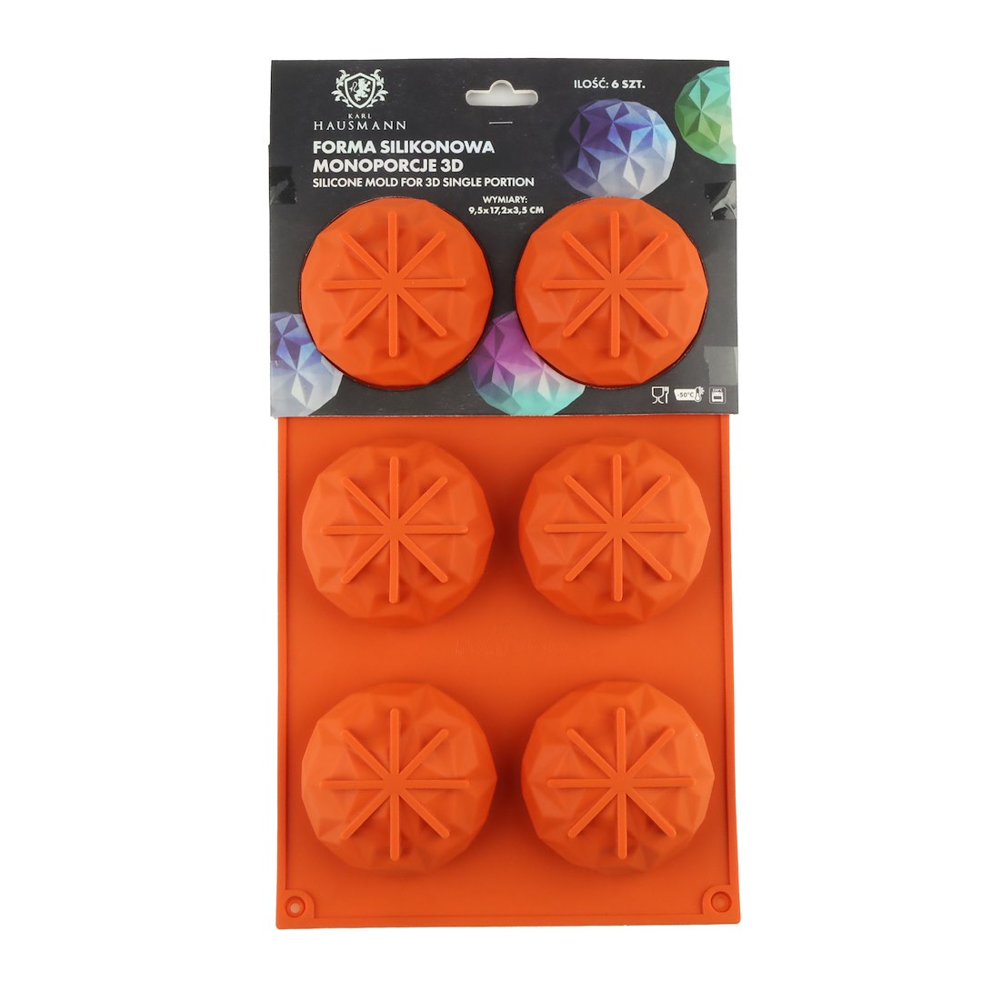 FORMA SILIKONOWA MONOPORCJE  KULA 3D 6SZT JSC2899