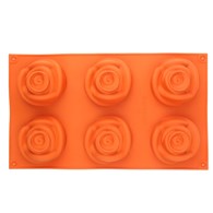 FORMA SILIKONOWA MONOPORCJA RÓŻA 6SZT JSC2608