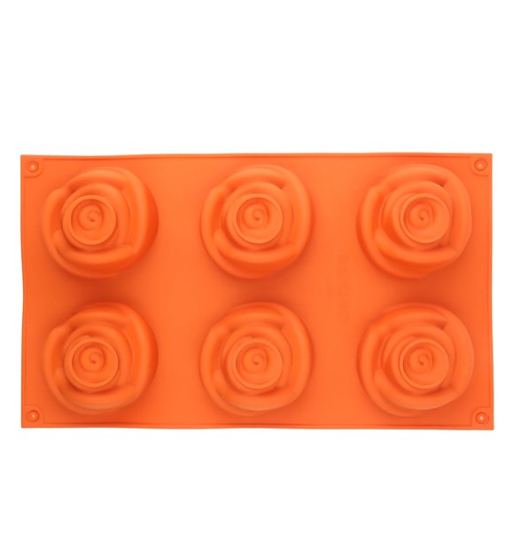 FORMA SILIKONOWA MONOPORCJA RÓŻA 6SZT JSC2608