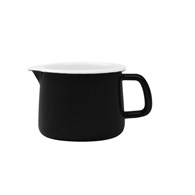 KUBEK EMALIOWANY Z WYLEWKĄ  CZARNY 1,1L  TB-TB12