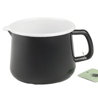 KUBEK EMALIOWANY Z WYLEWKĄ  CZARNY 1,7L  TB-TB14