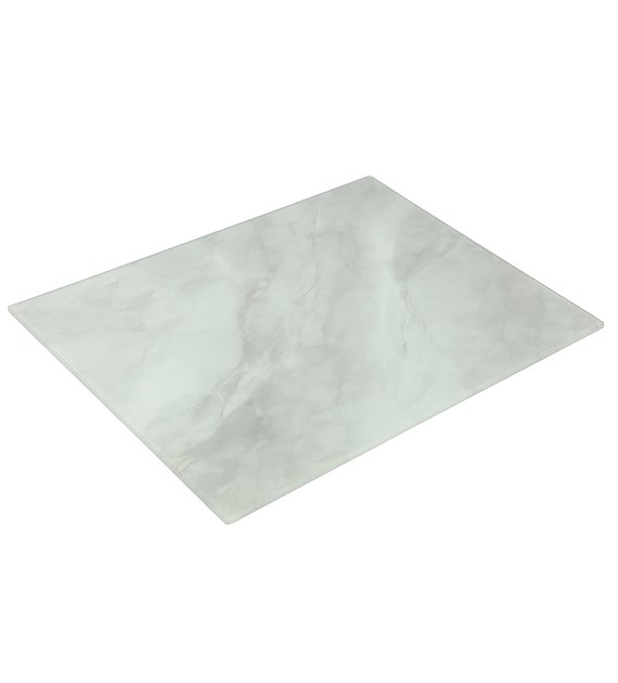 DESKA SZKLANA 20x30CM BIAŁY MARMUREK CBSD2030-3