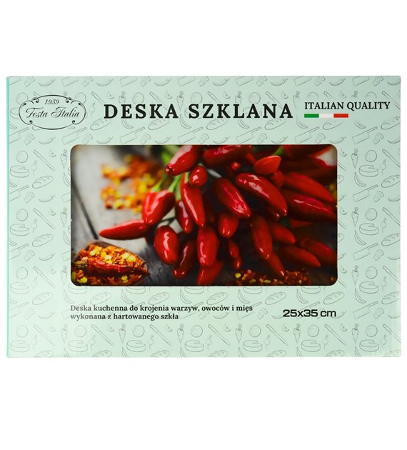 DESKA SZKLANA 25x35CM PAPRYKA CBSD2535-1