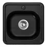 ZLEW JEDNOKOMOROWY CZARNY 38x38x18CM LS-3838-BLACK