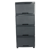 REGAŁ RATTAN 4 SZUFLADY GRANIT VK123094
