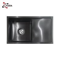ZLEW JEDNOKOMOROWY Z OCIEKACZEM LS-7350SHA-BLACK