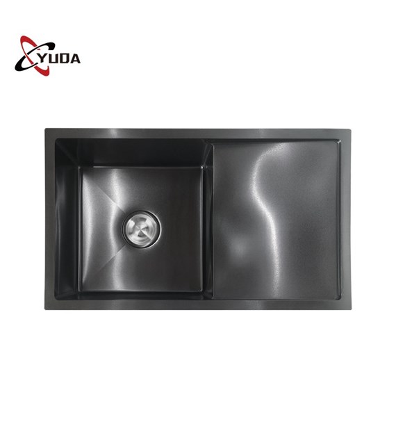 ZLEW JEDNOKOMOROWY Z OCIEKACZEM LS-7350SHA-BLACK