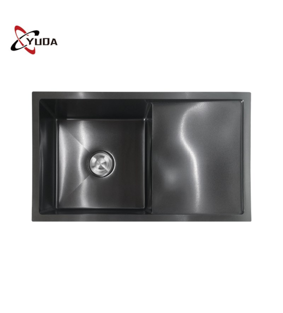 ZLEW JEDNOKOMOROWY Z OCIEKACZEM LS-7350SHA-BLACK