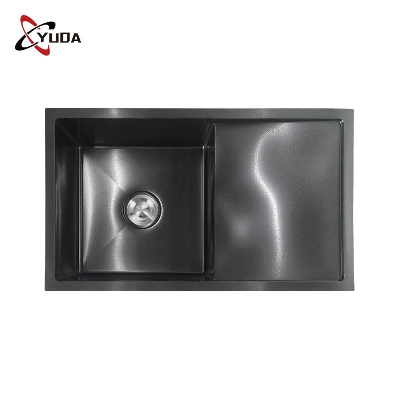 ZLEW JEDNOKOMOROWY Z OCIEKACZEM LS-7350SHA-BLACK